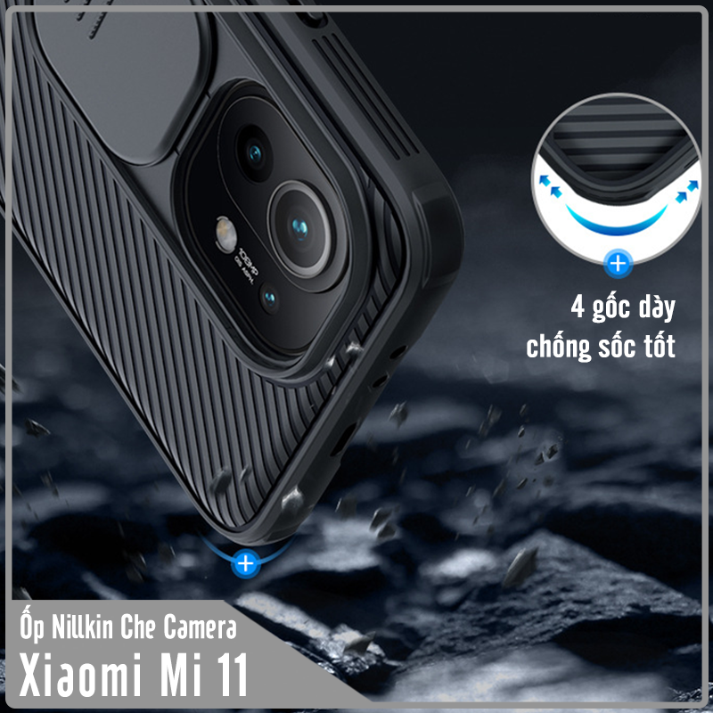 Ốp lưng cho Xiaomi Mi 11 Nillkin CamShield che camera