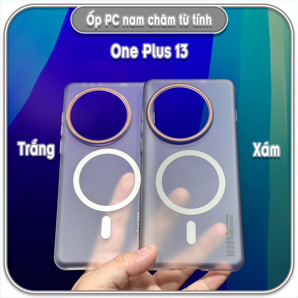 Ốp PC mỏng cho One Plus 13, có nam châm sạc từ tính
