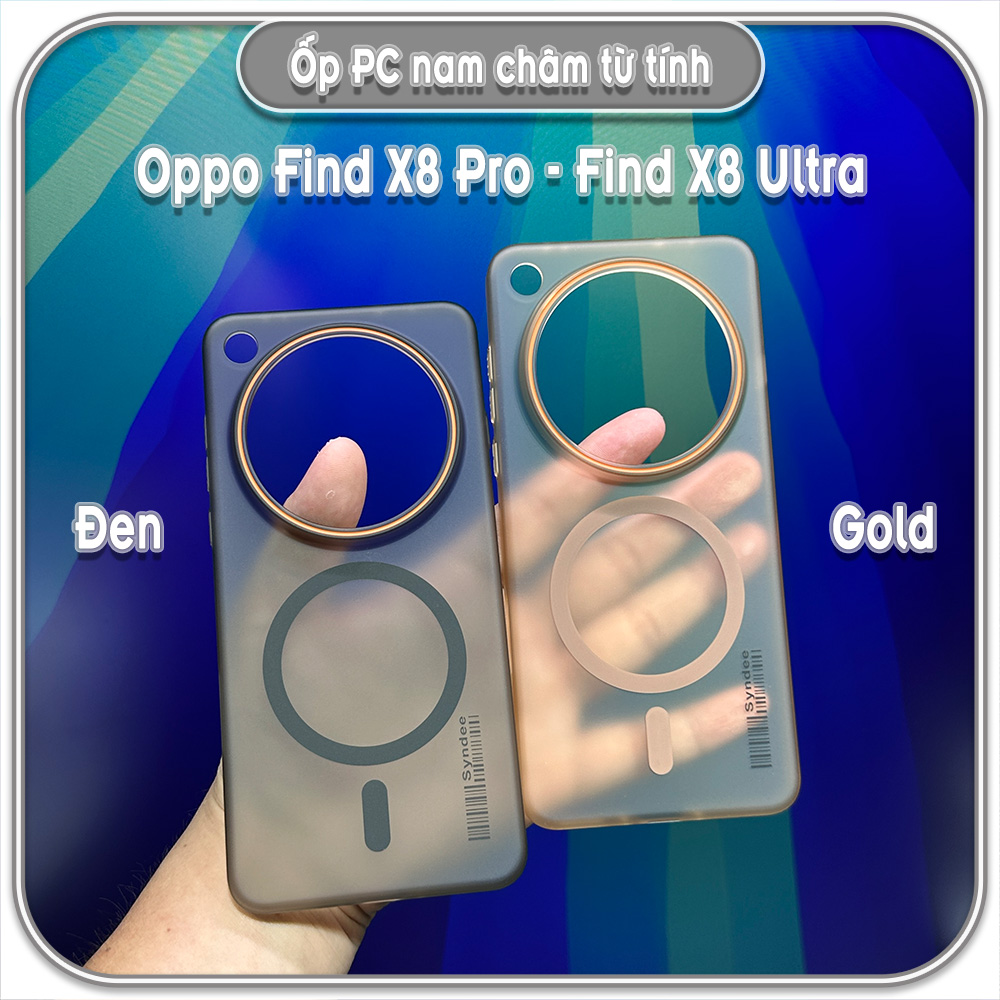 Ốp PC mỏng cho Oppo Find X8 Pro - X8 Ultra, có nam châm sạc từ tính