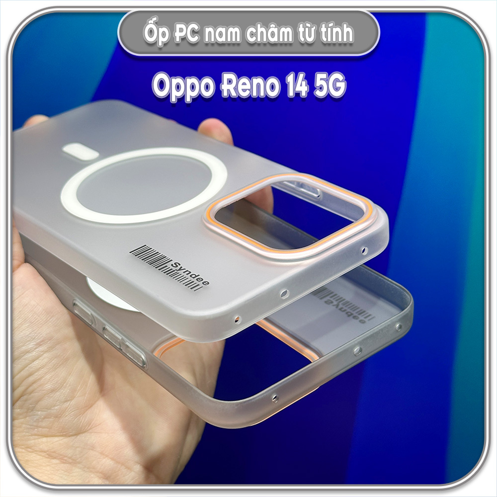 Ốp PC mỏng cho Oppo Reno 14 5G, có nam châm sạc từ tính