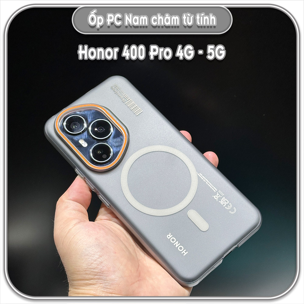 Ốp PC mỏng cho Honor 400 - 400 Pro 5G, có nam châm sạc từ tính