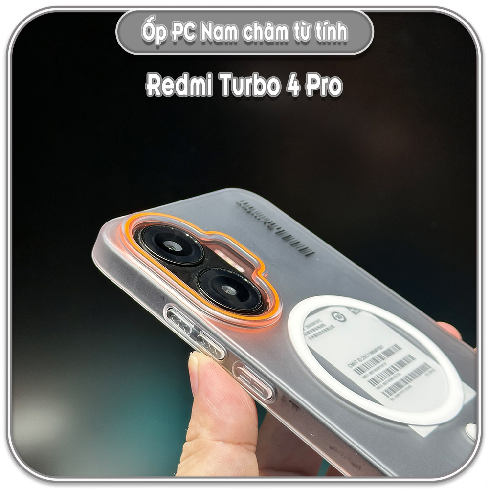 Ốp PC mỏng cho Redmi Turbo 4 Pro - Poco F7, có nam châm sạc từ tính
