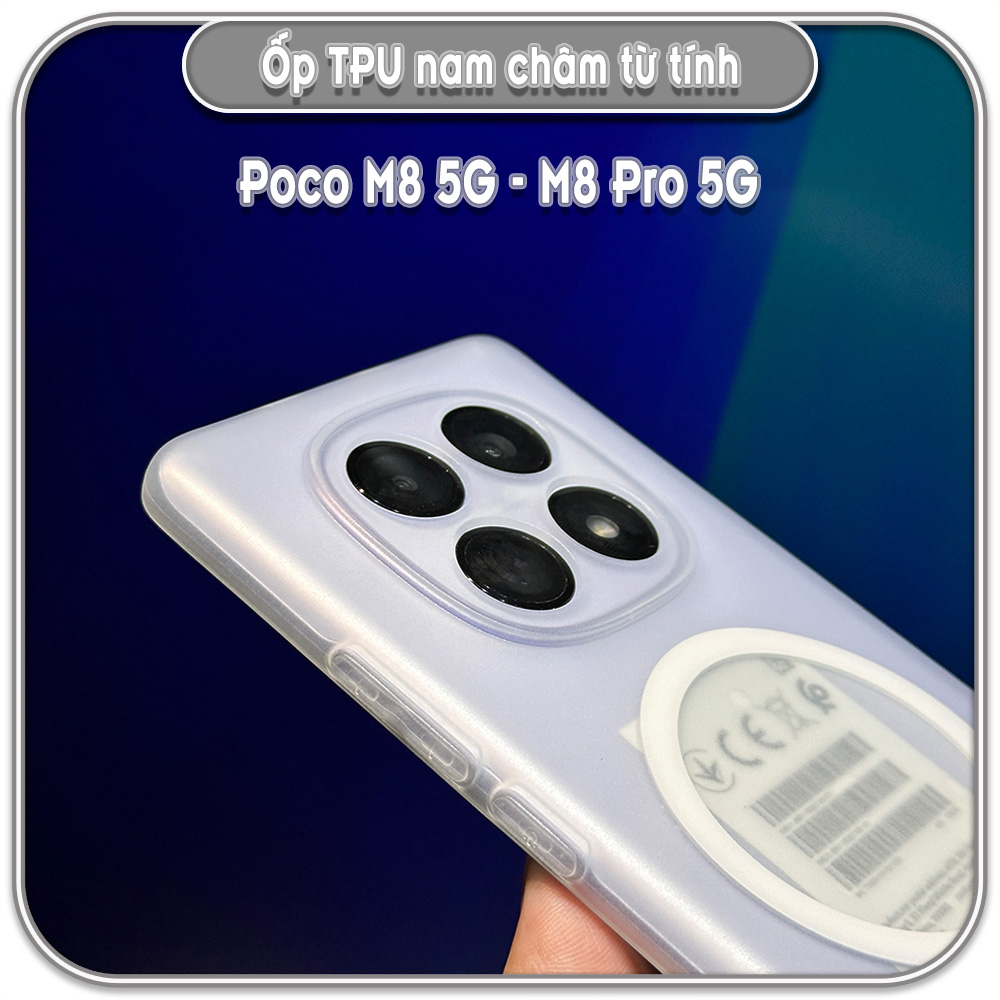 Ốp Poco M8 5G - M8 Pro 5G, nam châm sạc từ tính