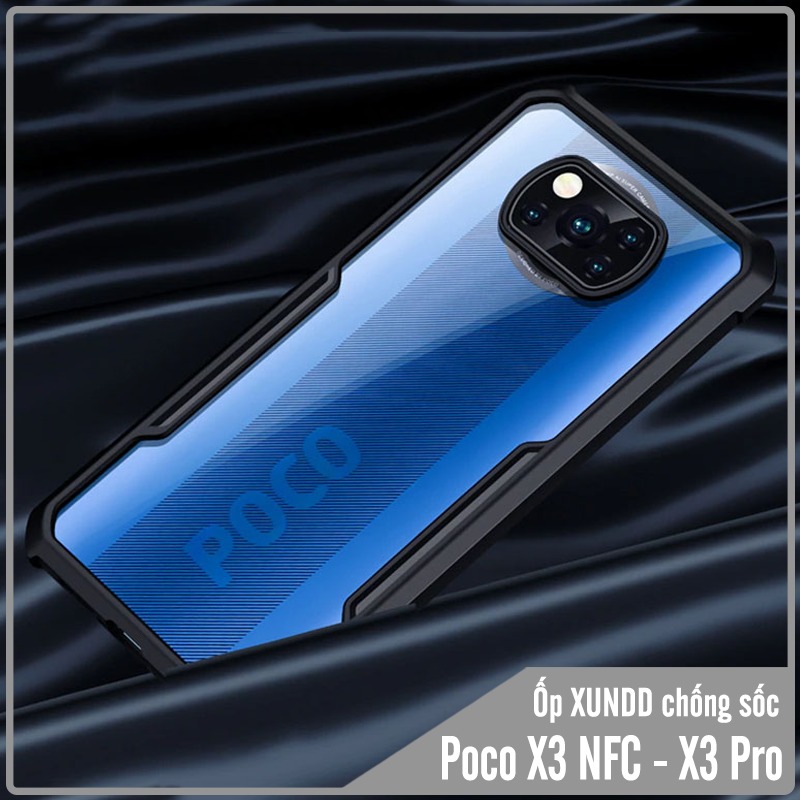 Ốp lưng XUNDD cho Xiaomi Poco X3 Pro - X3 NFC chống sốc trong viền nhựa dẻo