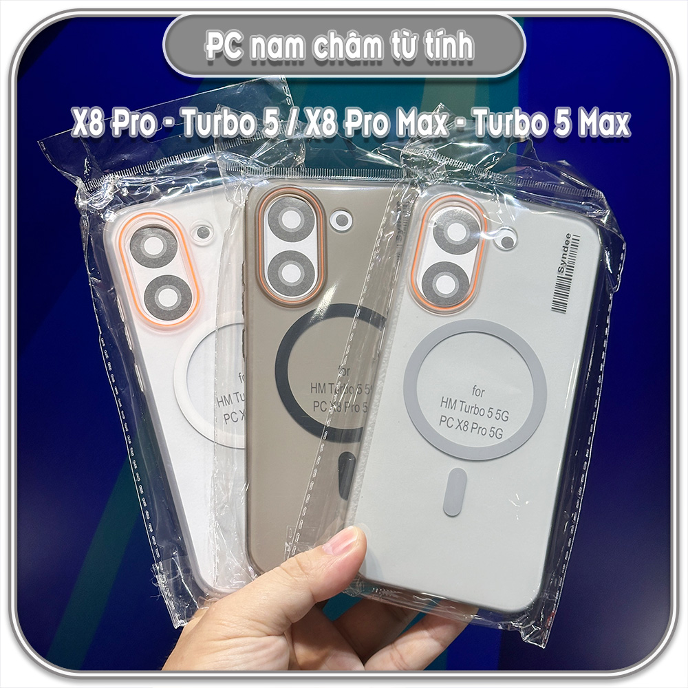 Ốp PC mỏng Poco X8 Pro - Redmi Turb 5 / Poco X8 Pro Max - Turbo 5 Max, nam châm sạc từ tính