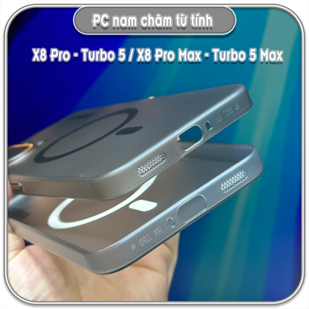 Ốp PC mỏng Poco X8 Pro - Redmi Turb 5 / Poco X8 Pro Max - Turbo 5 Max, nam châm sạc từ tính