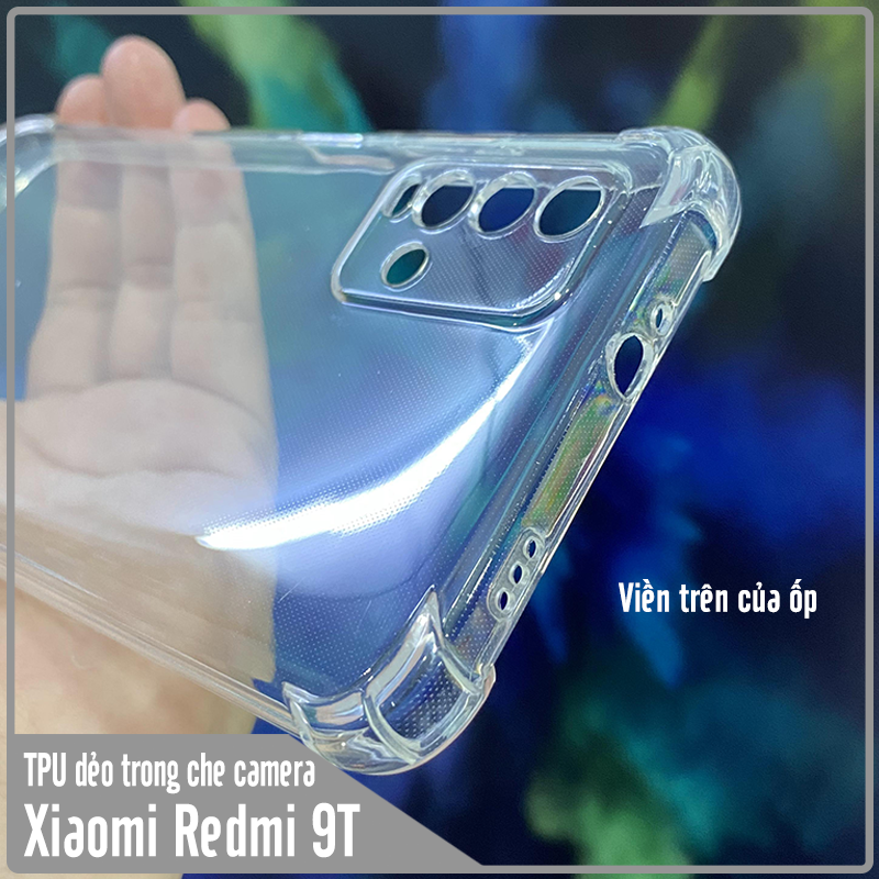 Ốp lưng cho Xiaomi Redmi 9T - Note 9 4G TPU Trong Suốt Che Camera