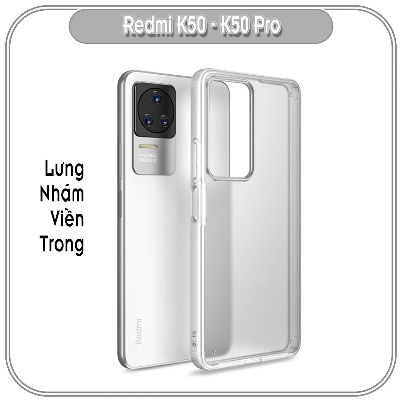 Ốp lưng cho Xiaomi Redmi K50 - K50 Pro, nhám viền màu WLONS