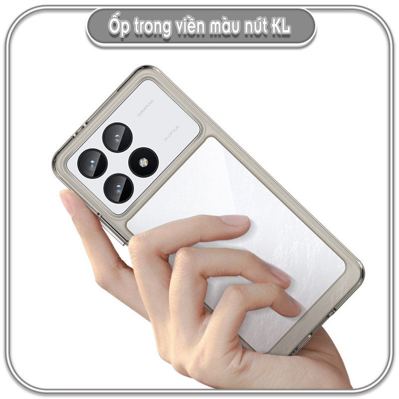 Ốp Poco X6 - X6 Pro - M6 Pro, lưng trong ko ố vàng, viền màu nút kim loại