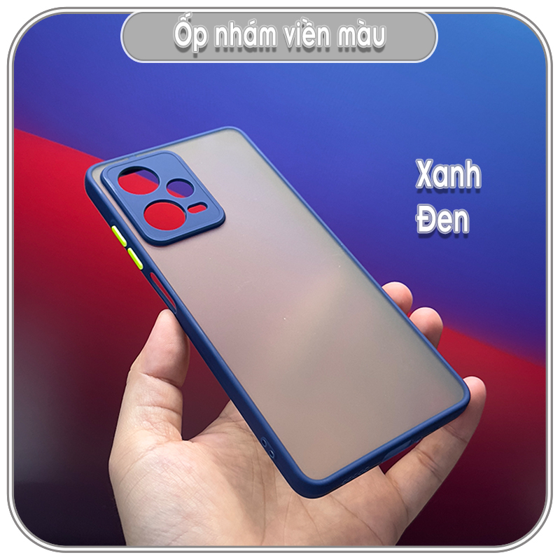 Ốp cho Redmi Note 12 4G - Note 12 Pro 5G, nhám viền màu che camera
