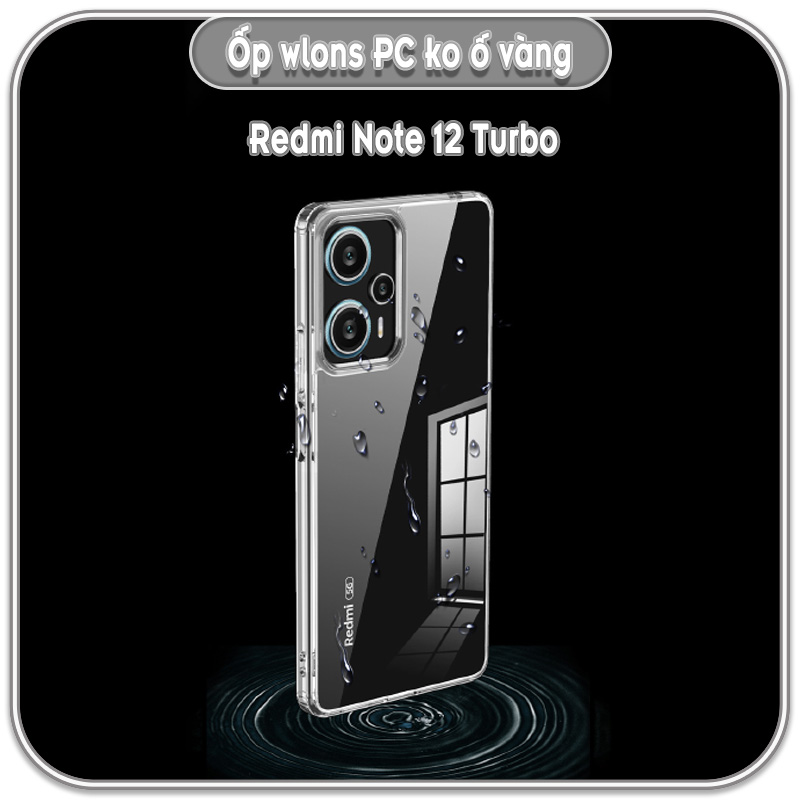 Ốp chống sốc wlons cho Redmi Note 12 Turbo - Poco F5, lưng PC không ố vàng