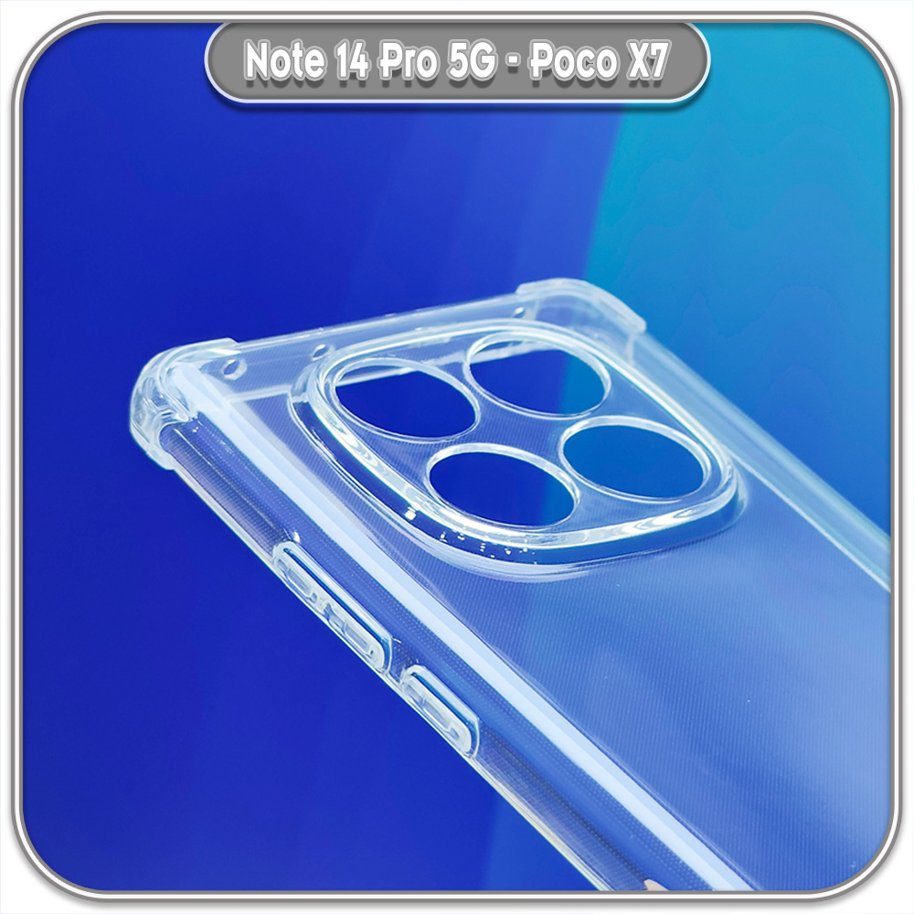 Ốp lưng cho Xiaomi Poco X7 5G - Note 14 Pro 5G TPU Trong Suốt Che Camera