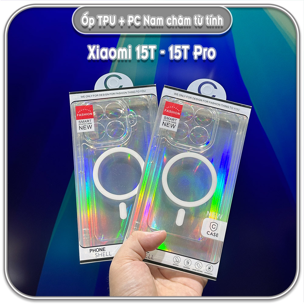 Ốp lưng TPU + PC có nam châm sạc từ tính cho Xiaomi 15T - 15T Pro