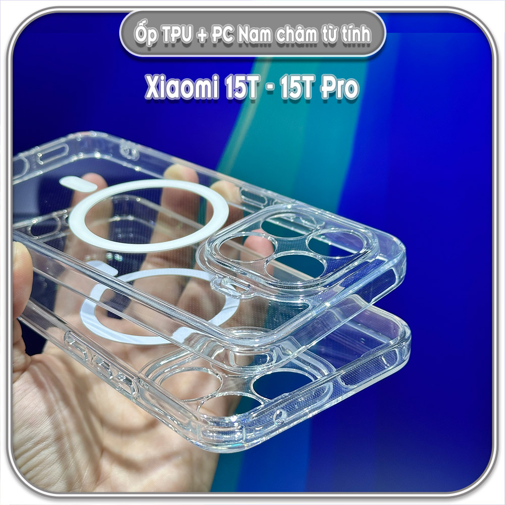 Ốp lưng TPU + PC có nam châm sạc từ tính cho Xiaomi 15T - 15T Pro