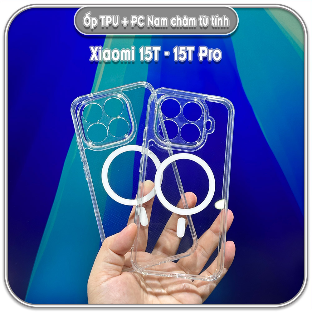 Ốp lưng TPU + PC có nam châm sạc từ tính cho Xiaomi 15T - 15T Pro