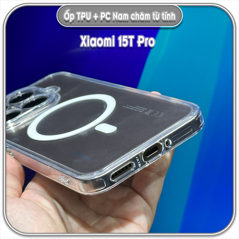 Ốp lưng TPU + PC có nam châm sạc từ tính cho Xiaomi 15T - 15T Pro