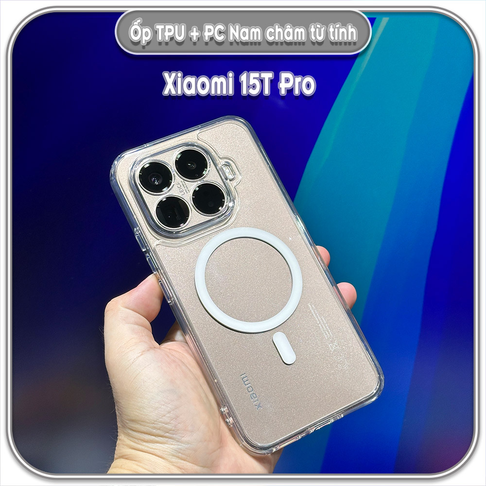 Ốp lưng TPU + PC có nam châm sạc từ tính cho Xiaomi 15T - 15T Pro