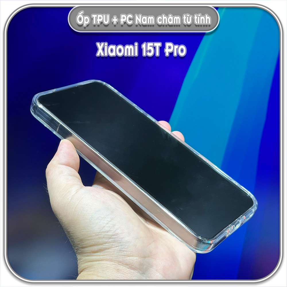 Ốp lưng TPU + PC có nam châm sạc từ tính cho Xiaomi 15T - 15T Pro