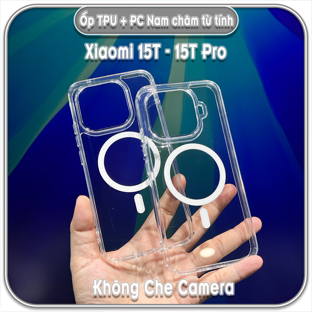 Ốp lưng TPU + PC có nam châm sạc từ tính cho Xiaomi 15T - 15T Pro