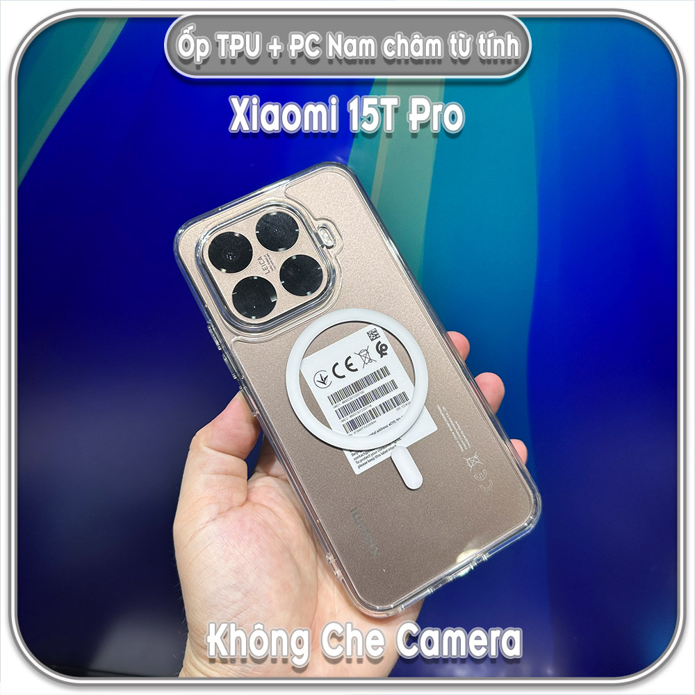Ốp lưng TPU + PC có nam châm sạc từ tính cho Xiaomi 15T - 15T Pro
