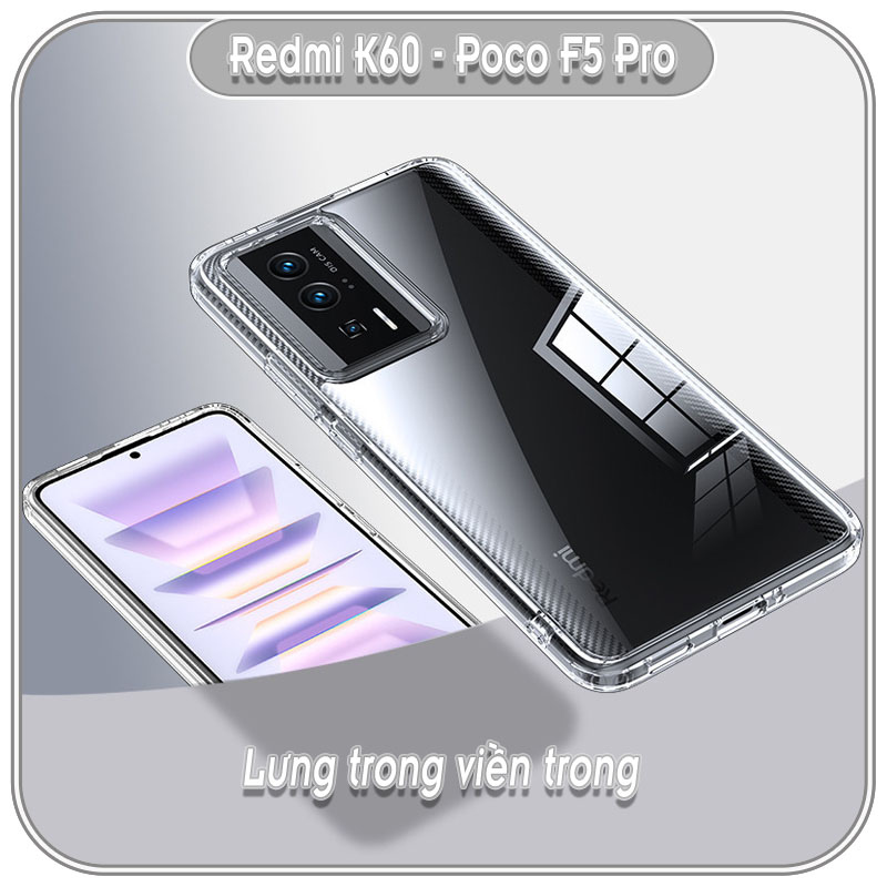 Ốp chống sốc wlons cho Redmi K60-60 Pro-60E - Poco F5 Pro, lưng PC không ố vàng