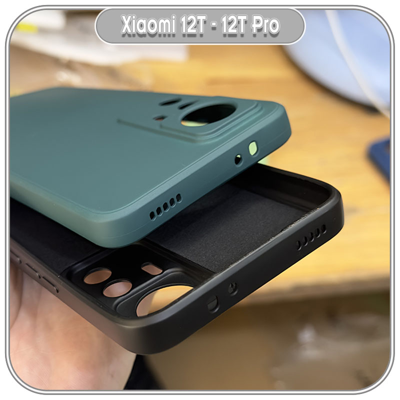 Ốp cho Xiaomi 12T - 12T Pro, Choice viền vuông nhựa TPU dẻo màu, lót nhung che camera