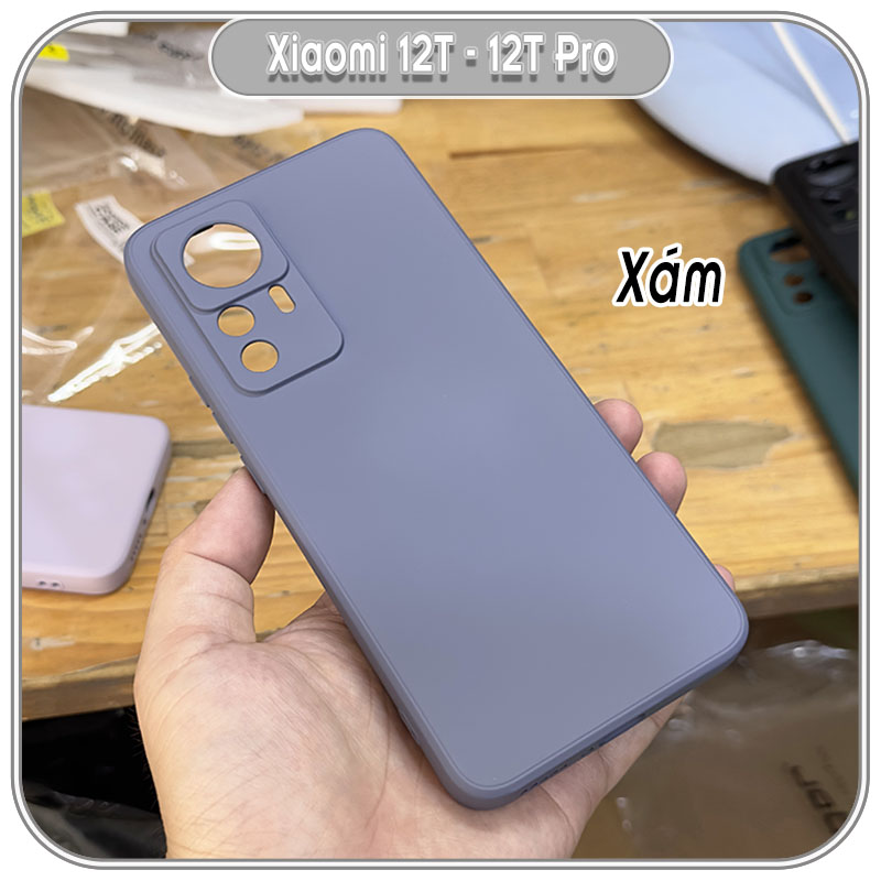 Ốp cho Xiaomi 12T - 12T Pro, Choice viền vuông nhựa TPU dẻo màu, lót nhung che camera