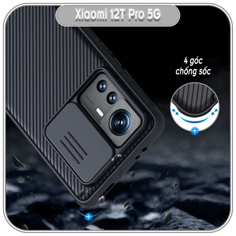 Ốp lưng cho Xiaomi 12T Pro, Nillkin CamShield Pro che camera