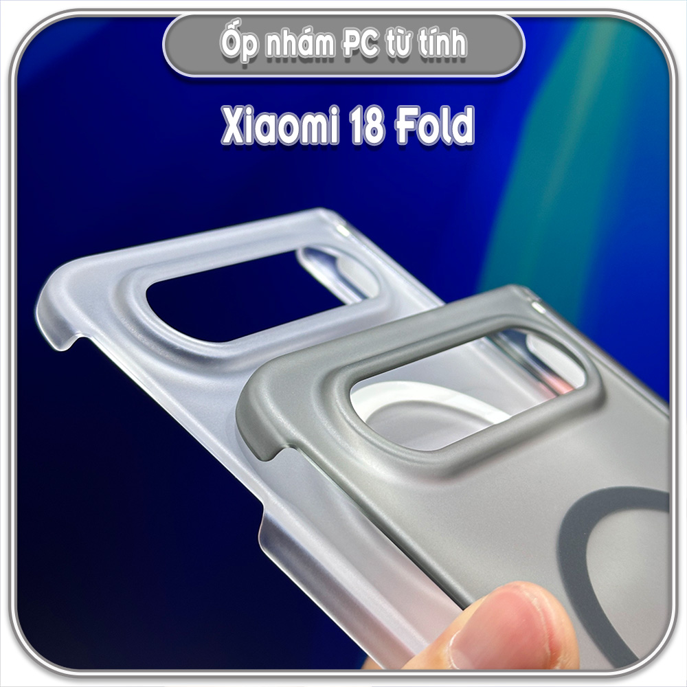 Ốp nhám PC cho Xiaomi 18 Fold, nam châm từ tính