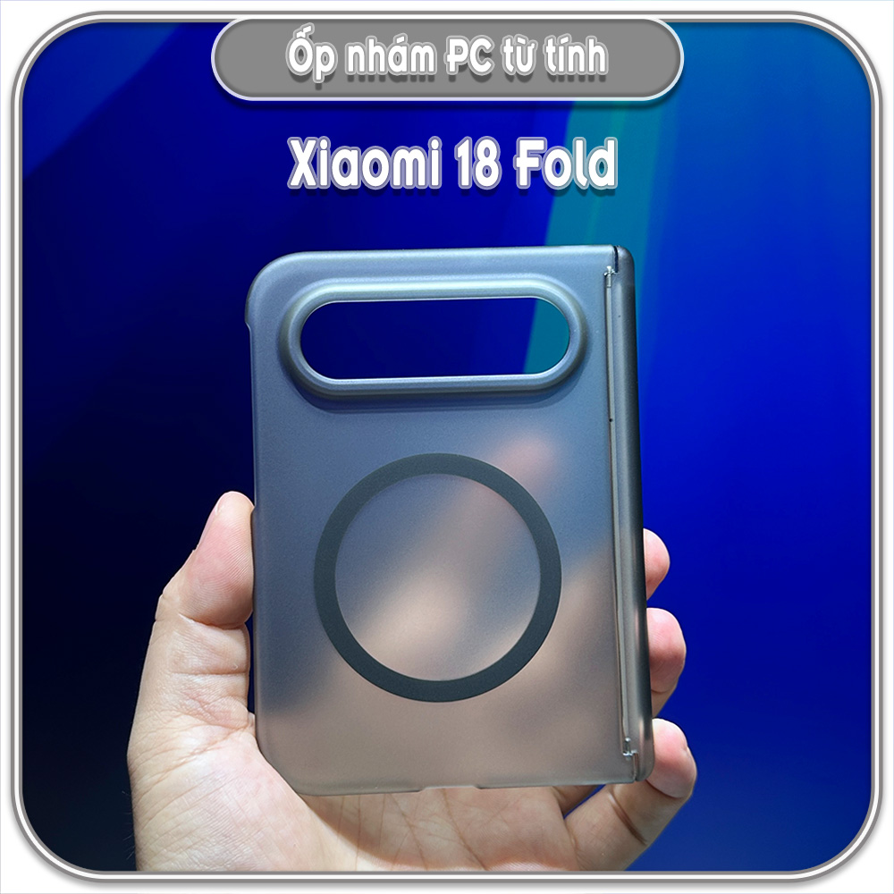 Ốp nhám PC cho Xiaomi 18 Fold, nam châm từ tính