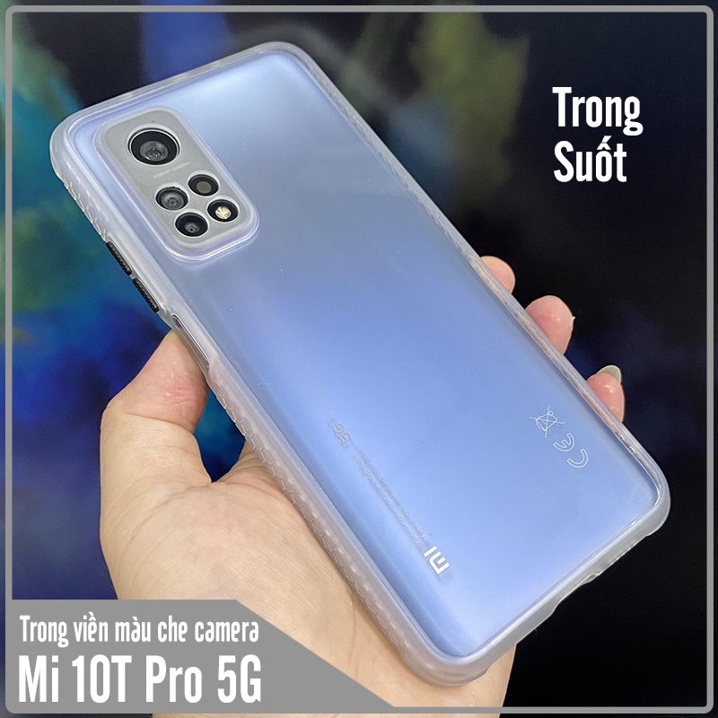 Ốp lưng cho Xiaomi Mi 10T Pro 5G trong viền màu che camera 4 Gốc chống sốc