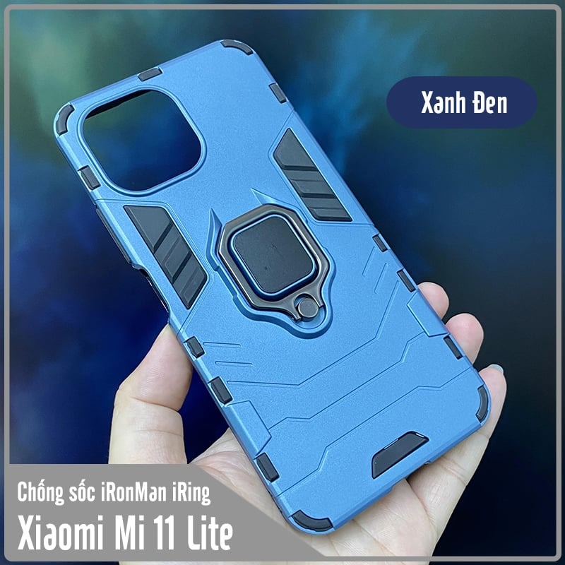 Ốp lưng cho Xiaomi Mi 11 Lite 4G - 5G iRON MAN IRING Nhựa PC cứng viền dẻo chống sốc