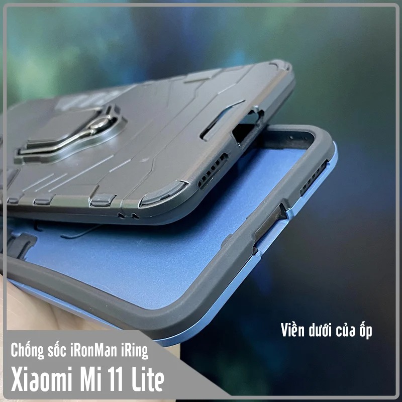 Ốp lưng cho Xiaomi Mi 11 Lite 4G - 5G iRON MAN IRING Nhựa PC cứng viền dẻo chống sốc