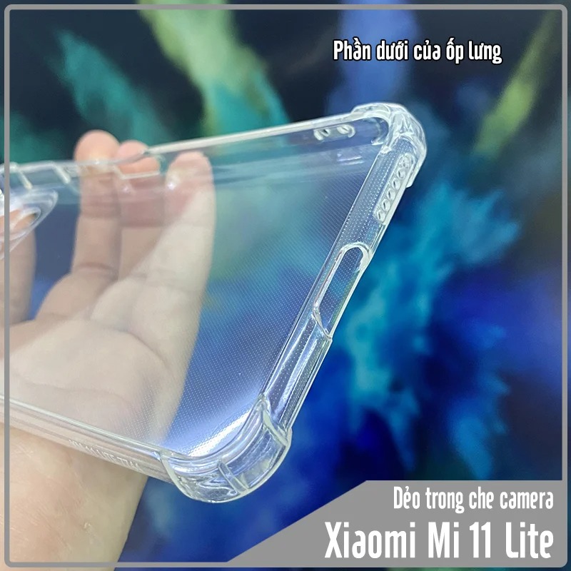 Ốp lưng cho Xiaomi Mi 11 Lite TPU Trong Suốt Che Camera