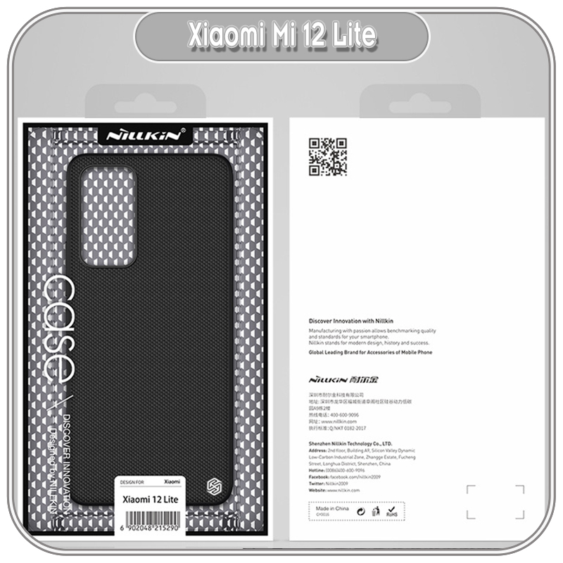 Ốp lưng cho Xiaomi Mi 12 Lite mặt lưng Vải Nillkin viền nhựa TPU dẻo