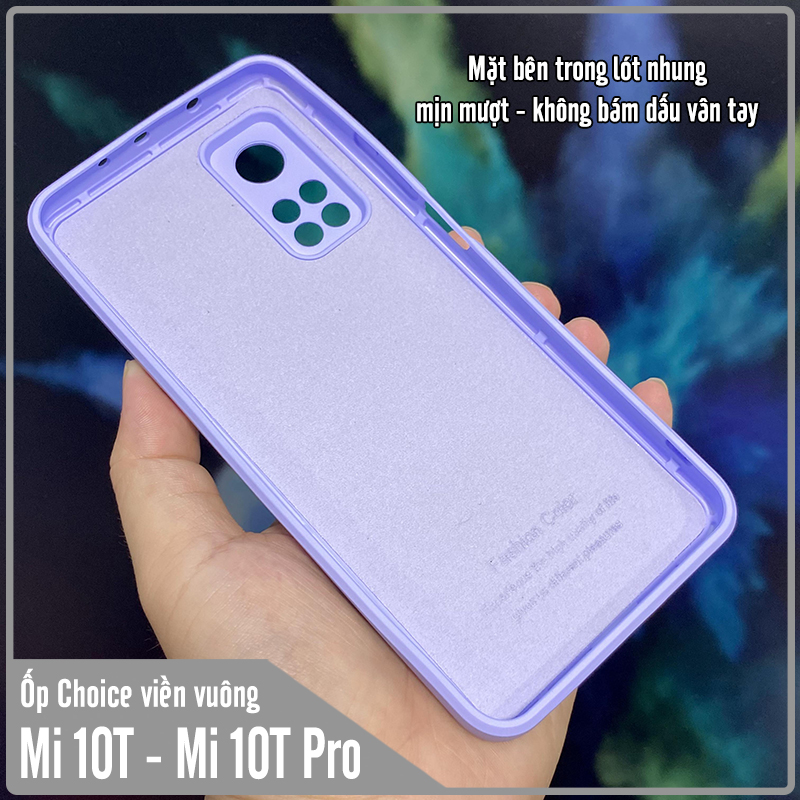 Ốp lưng cho Xiaomi Mi 10T - Mi 10T Pro - Redmi K30S Choice viền vuông dẻo lót nhung che camera