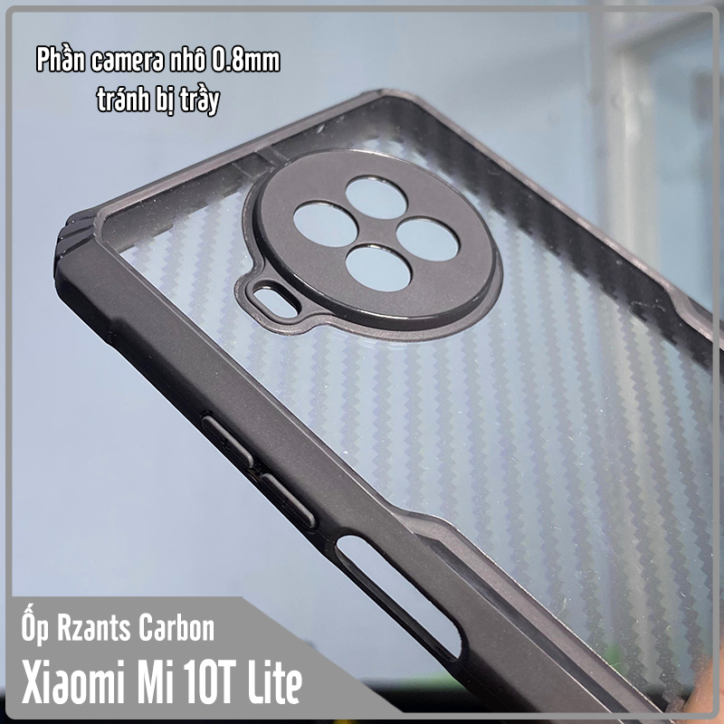 Ốp lưng cho Xiaomi Mi 10T Lite - Redmi Note 9 Pro 5G Rzants Carbon