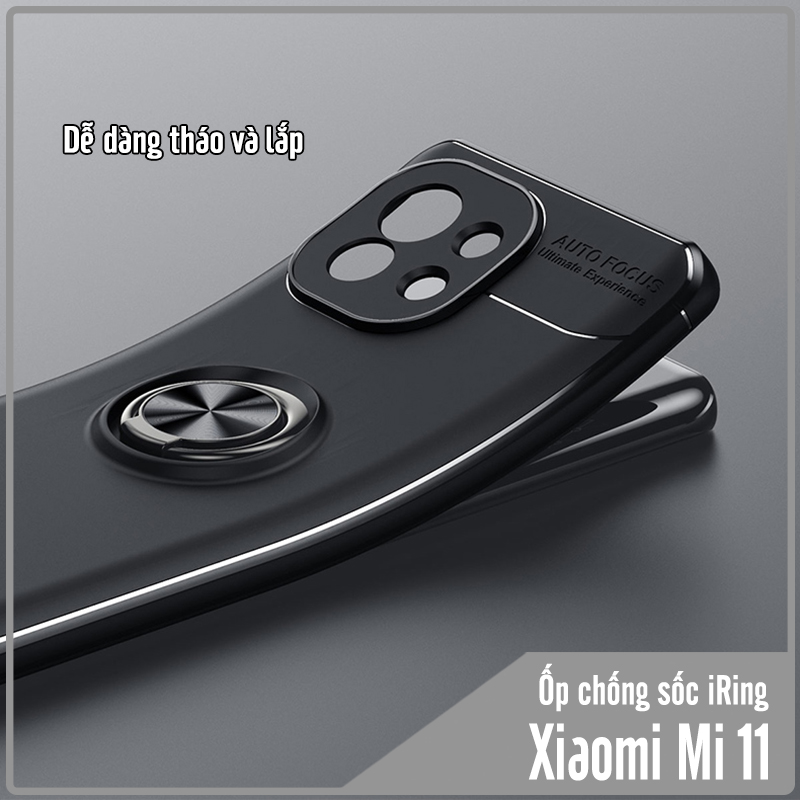 Ốp lưng cho Xiaomi Mi 11 chống sốc iRing Auto Focus