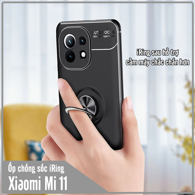 Ốp lưng cho Xiaomi Mi 11 chống sốc iRing Auto Focus