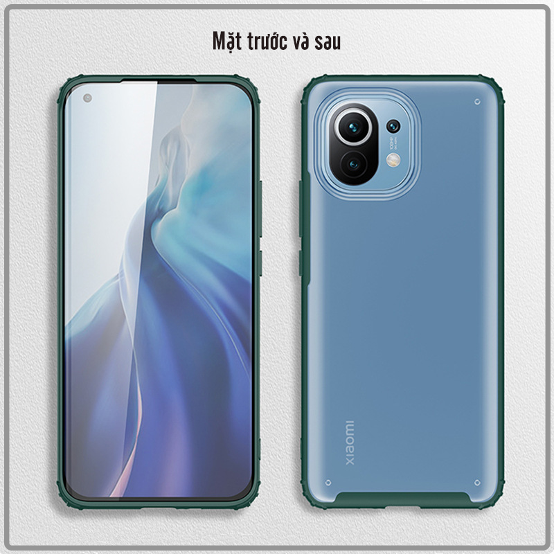 Ốp lưng cho Xiaomi Mi 11 nhám viền màu WLONS