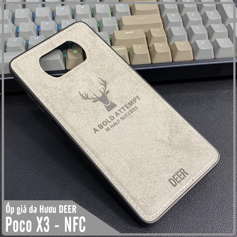 Ốp lưng cho Xiaomi Poco X3 - X3 PRO NFC giả da con hươu DEER