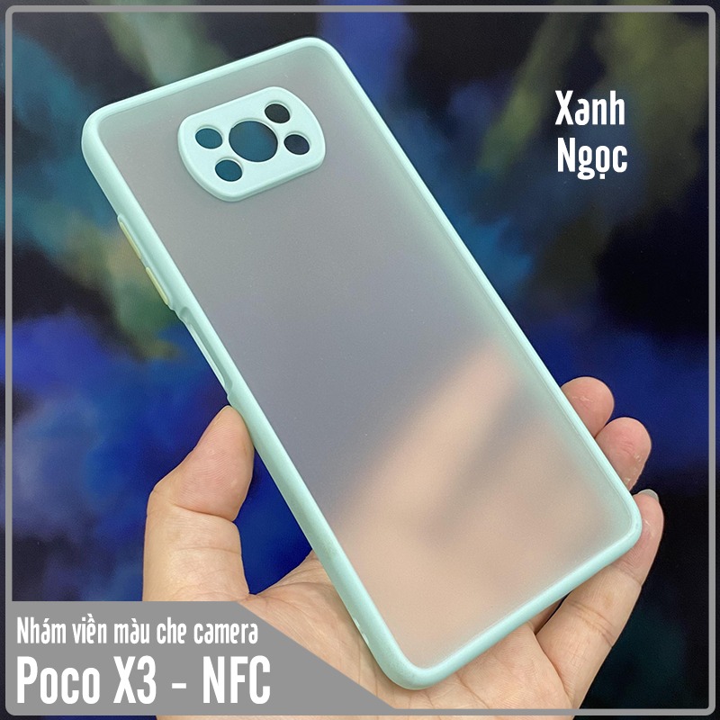 Ốp lưng cho Xiaomi Poco X3 NFC - X3 PRO nhám viền màu che camera