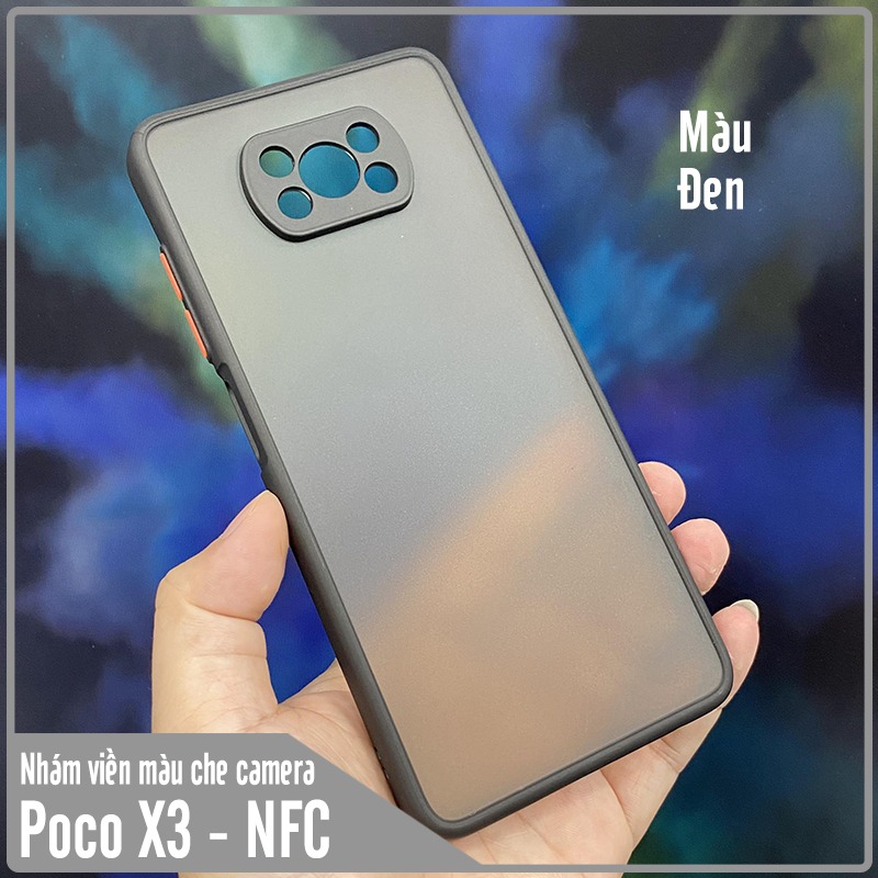 Ốp lưng cho Xiaomi Poco X3 NFC - X3 PRO nhám viền màu che camera