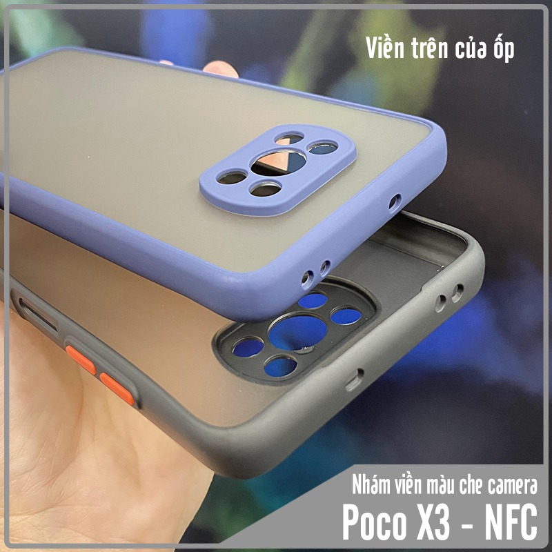 Ốp lưng cho Xiaomi Poco X3 NFC - X3 PRO nhám viền màu che camera