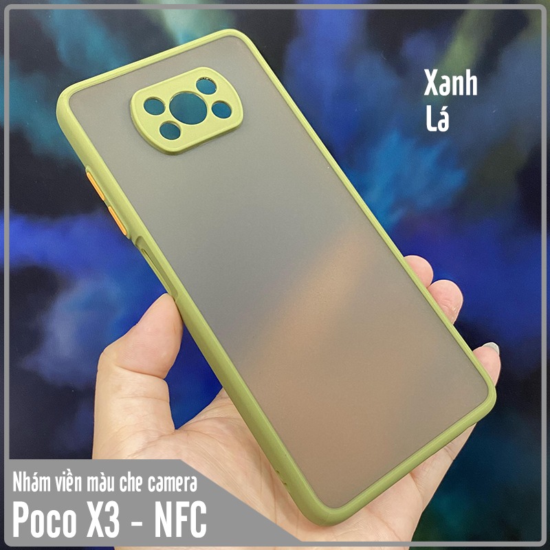 Ốp lưng cho Xiaomi Poco X3 NFC - X3 PRO nhám viền màu che camera