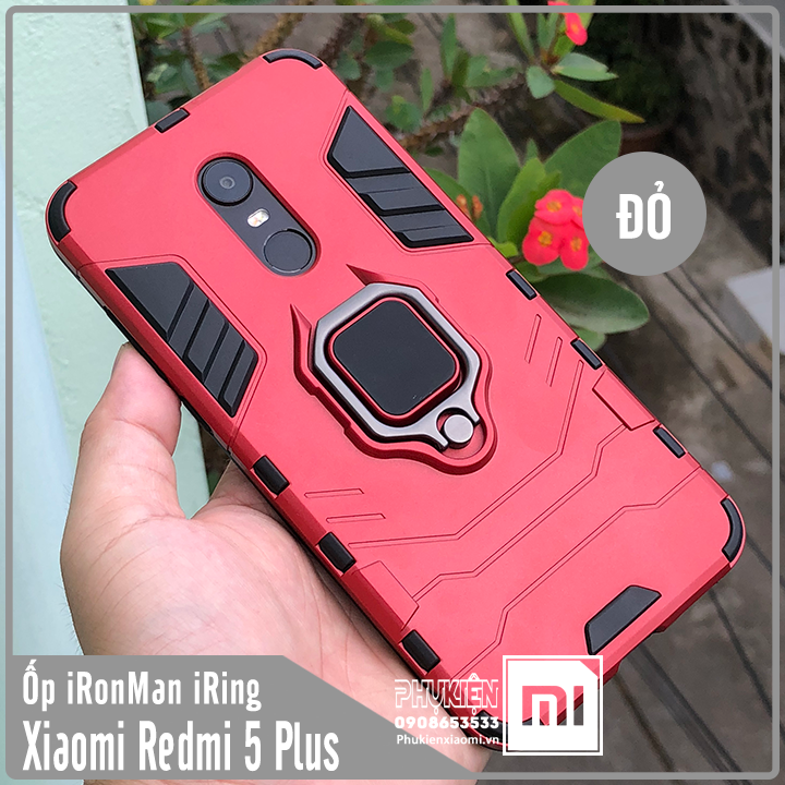 Ốp lưng Xiaomi Redmi 5 Plus iRON - MAN IRING Nhựa PC cứng viền dẻo chống sốc
