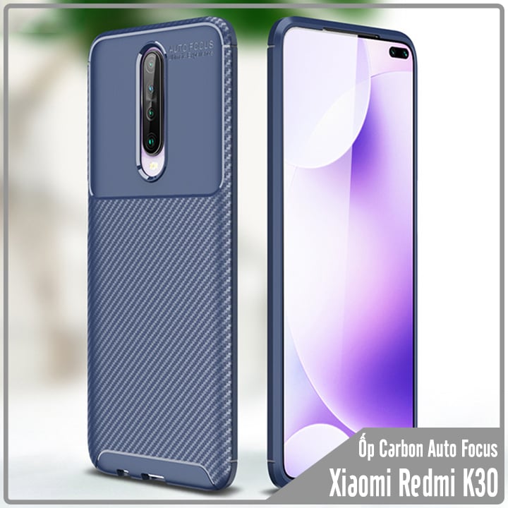 Ốp lưng Xiaomi Redmi K30 chống sốc Carbon Auto Focus