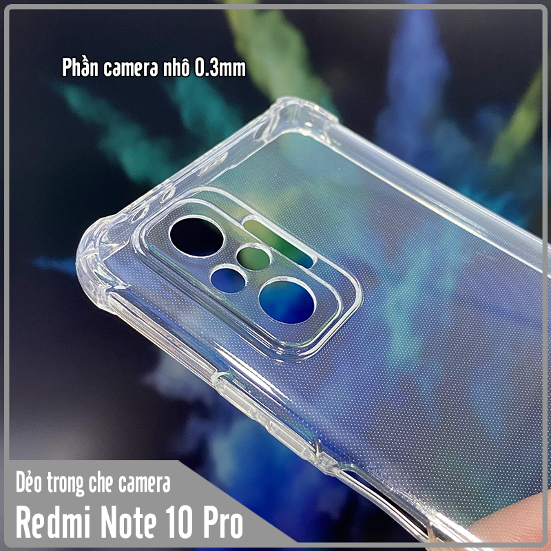 Ốp lưng cho Xiaomi Redmi Note 10 Pro TPU Trong Suốt Che Camera