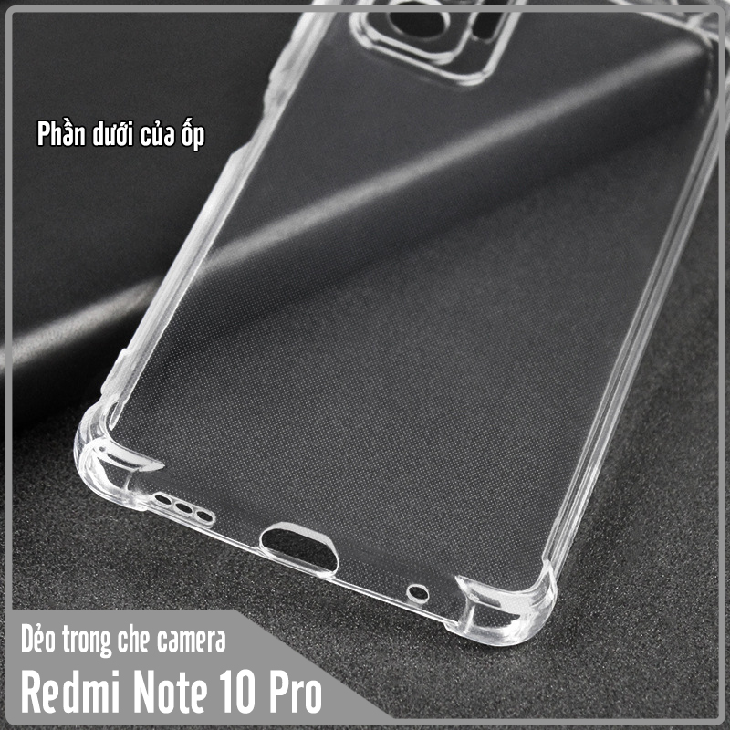 Ốp lưng cho Xiaomi Redmi Note 10 Pro TPU Trong Suốt Che Camera