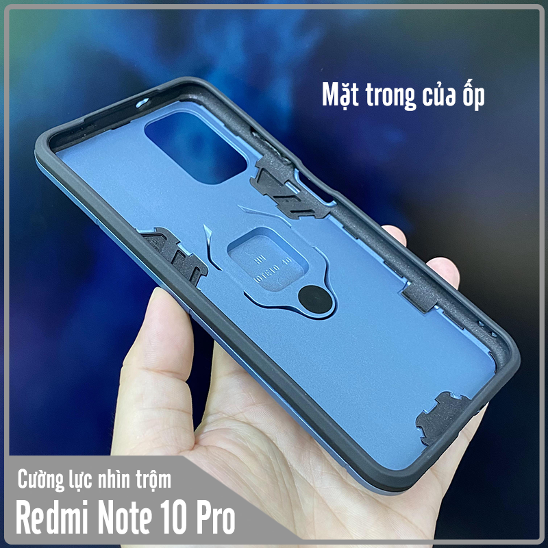 Ốp lưng cho Xiaomi Redmi Note 10 Pro iRON MAN IRING Nhựa PC cứng viền dẻo chống sốc